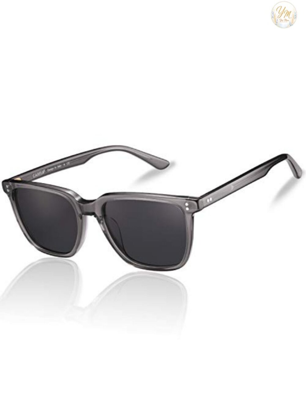 Polarized Men's Square Sunglasses UV400 Acetate Frame Driving Shades